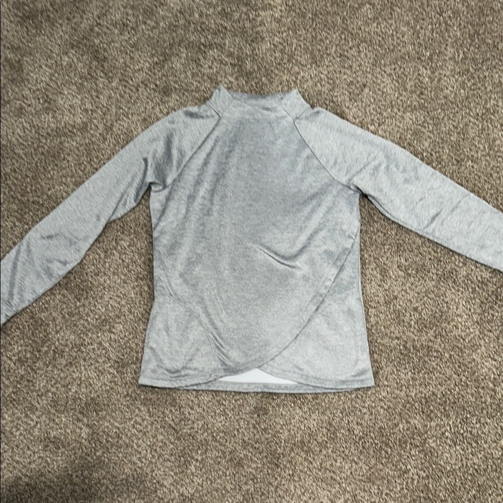 Gray Long Sleeve Top